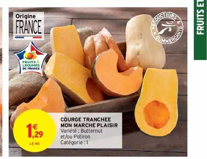 Courge Tranchée Mon Marché Plaisir