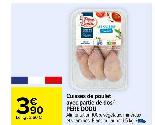 cuisses de poulet avec partie de dos père dodu