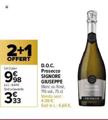 d.o.c. prosecco signore giuseppe