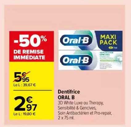 dentifrice oral b