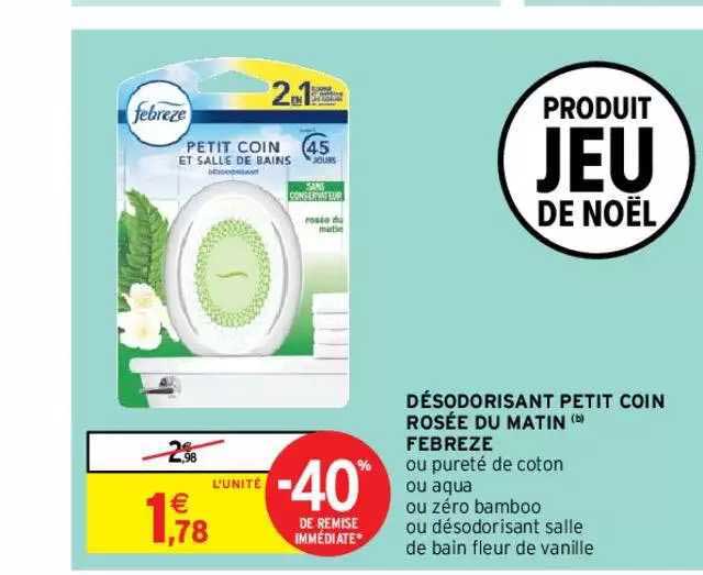 désodorisant petit coin rosée du matin febreze