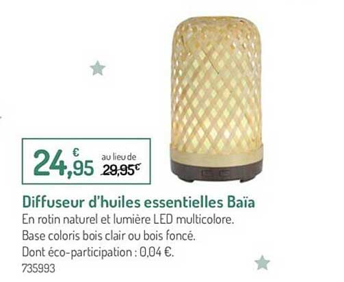 diffuseur d'huiles essentielles baïa
