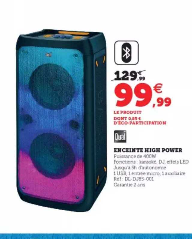 enceinte high power dual