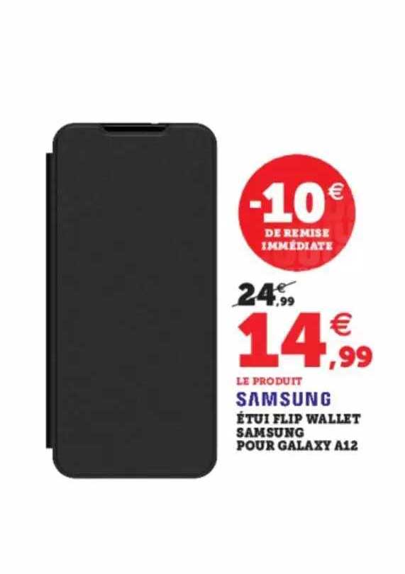 étui flip wallet samsung pour galaxy a12