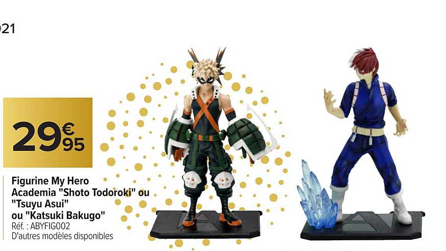 figurine my hero academia "shoto todoroki" ou "tsuyu asui" ou "katsuki bakugo"