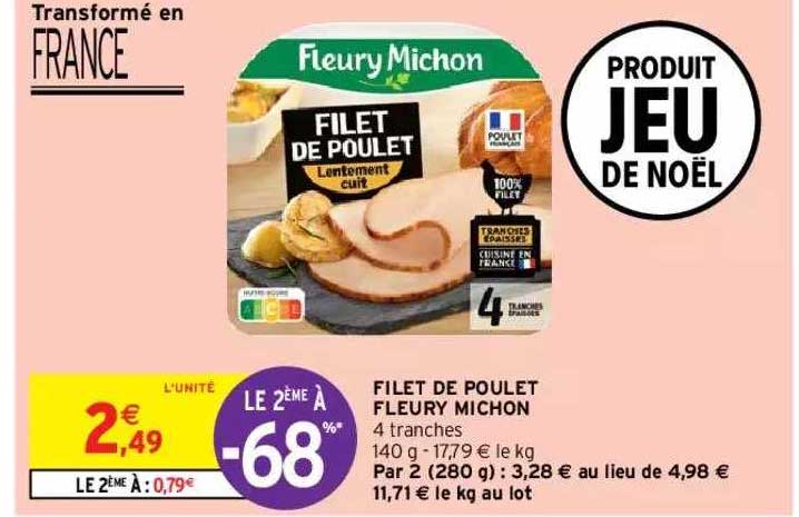filet de poulet fleury michon