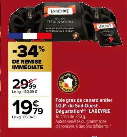 foie gras de canard entier i.g.p. du sud-ouest - dégustation labeyrie