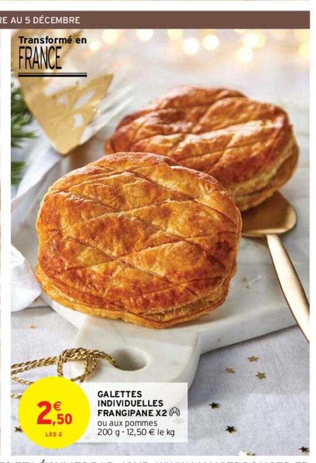 galettes individuelles frangipane x2