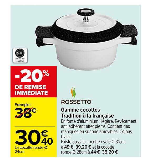 gamme cocottes tradition à la  française rossetto