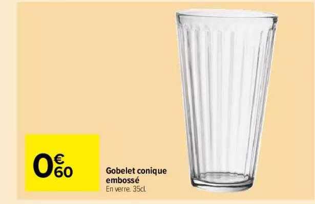 gobelet conique embossé