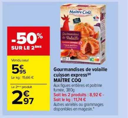 gourmandises de volaille cuisson express maître coq