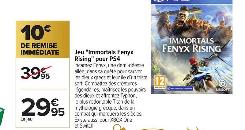 jeu "immortals fenyx rising" pour ps4
