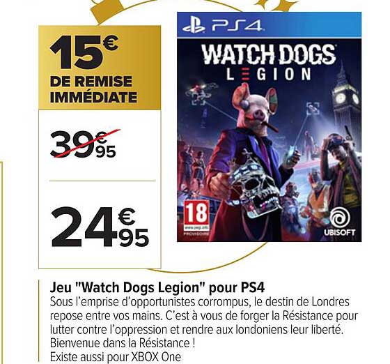 jeu "watch dogs legion" pour ps4