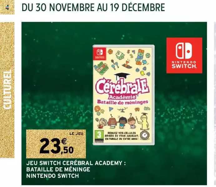 jeu switch cérébral academy : bataille de méninge nintendo switch