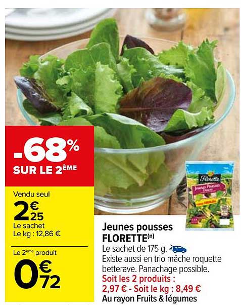 jeunes pousses florette