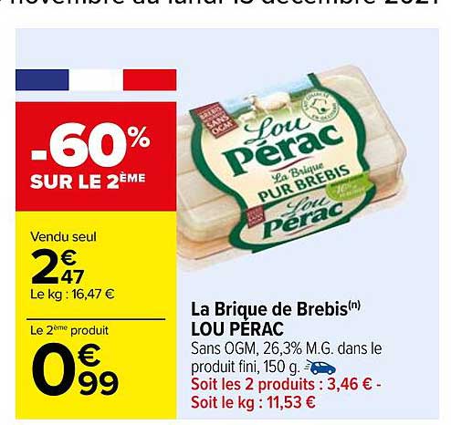 la brique de brebis lou pérac