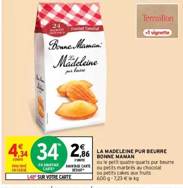 la madeleine pur beurre bonne maman