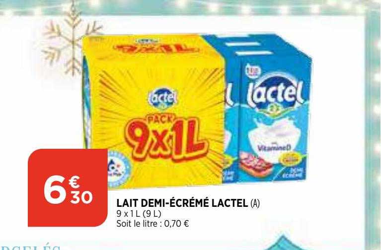 lait demi-écrémé lactel