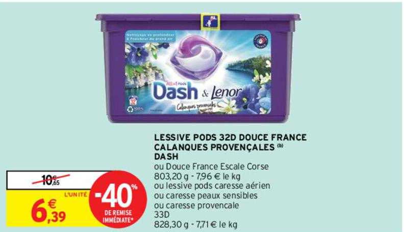 lessive pods 32d douce france calanques provençales dash