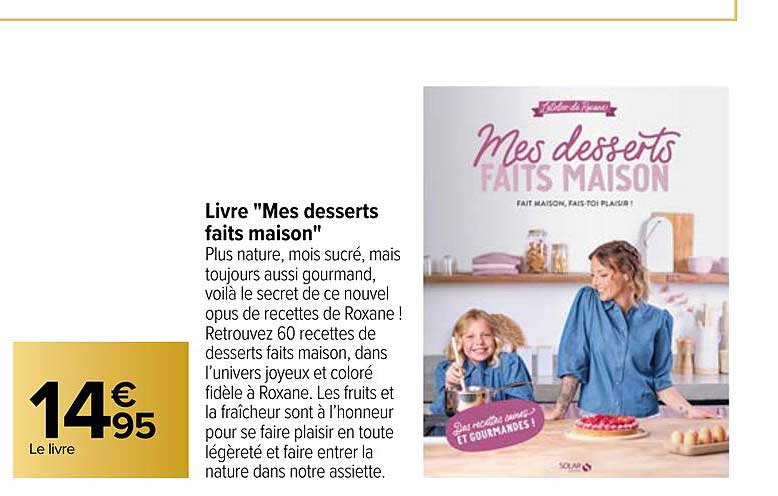 livre "mes desserts faits maison"