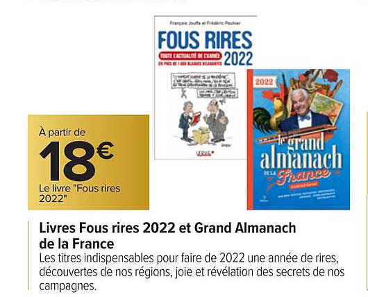 livres fours rires 2022 et grand almanach de la france