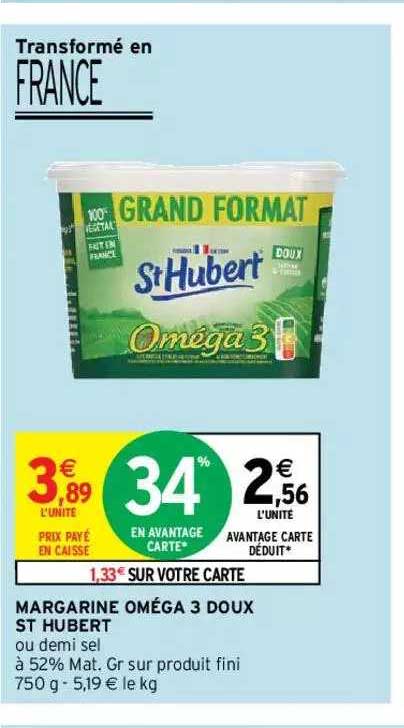 margarine oméga 3 doux st hubert
