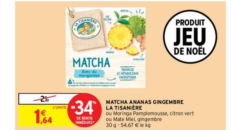 matcha ananas gingembre la tisanière