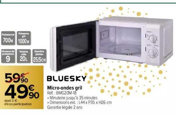 micro-ondes gril bluesky