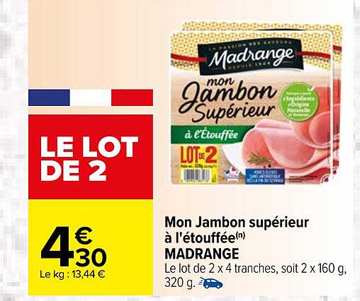 mon jambon supérieur à l'étouffée madrange