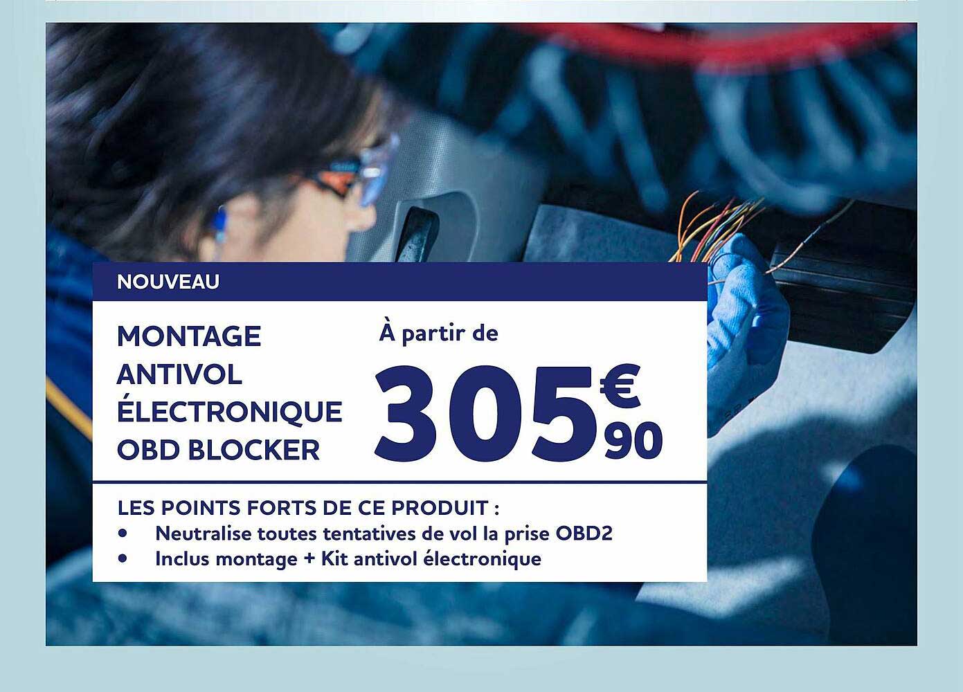 montage antivol électronique obd blocker
