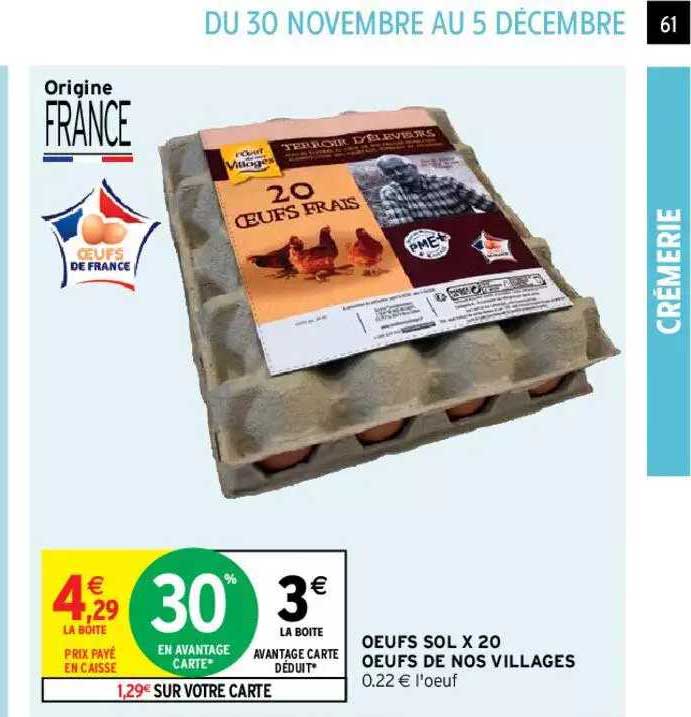 oeufs sol x20 oeufs de nos villages