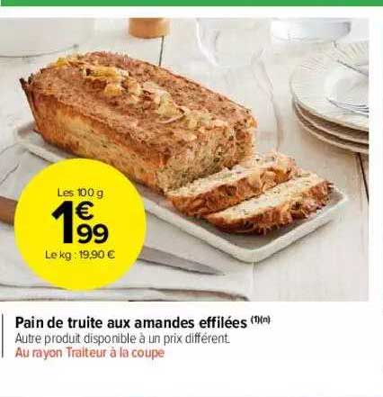 pain de truite aux amandes effilées