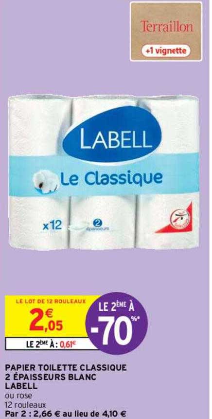 papier toilette classique 2 paisseurs blanc labelle papier toilette classique 2 épaisseurs blanc labell
