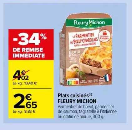 plats cuisinés fleury michon