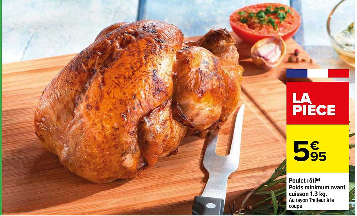 poulet rôti poids minimum avant cuisson