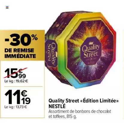 quality street «édition limitée» nestlé