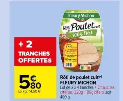 rôti de poulet cuit fleury michon