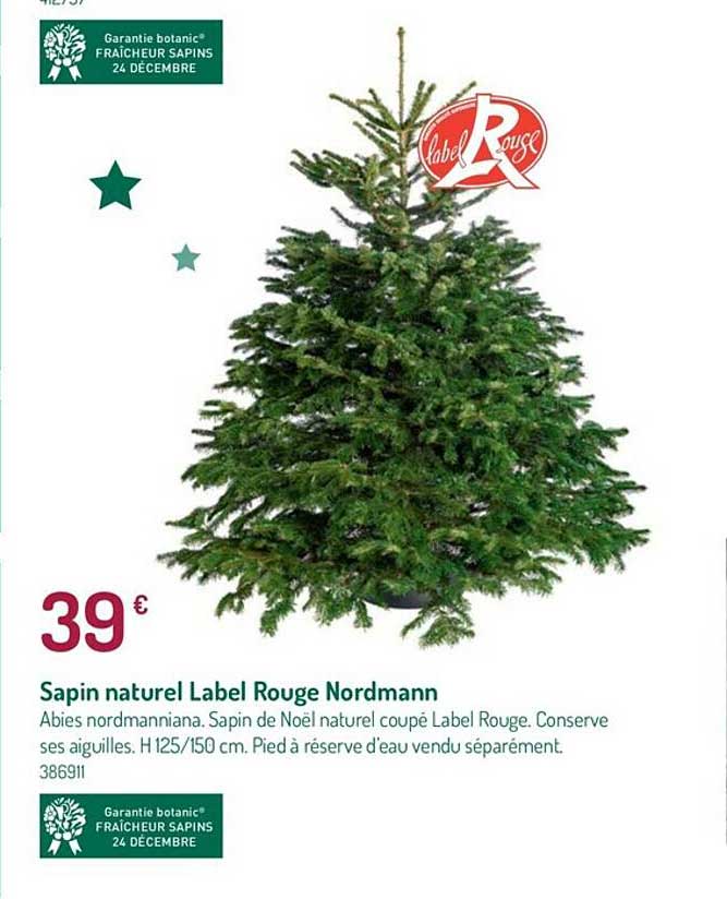 sapin naturel label rouge nordmann