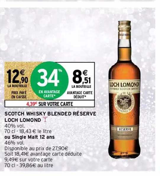 scotch whisky blended réserve loch lomond