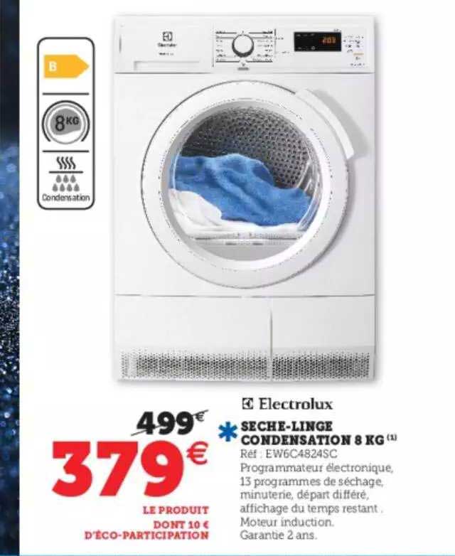 sèche-linge condensation 8 kg electrolux