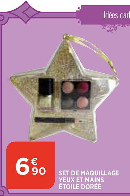 set de maquillage yeux et mains étoile dorée
