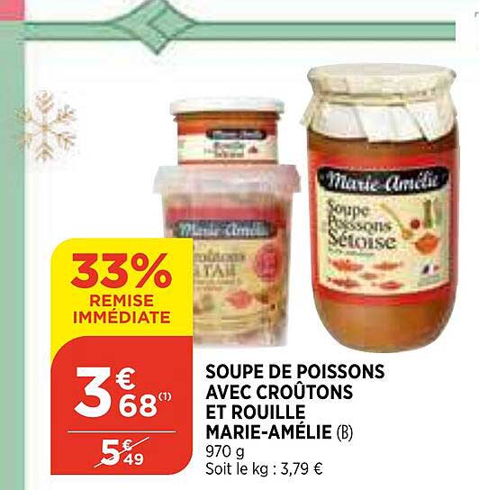 soupe de poissons avec croûtons et rouille marie-amélie