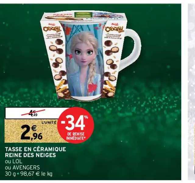 tasse en céramique reine des neiges