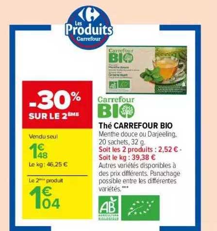 Thé Carrefour Bio