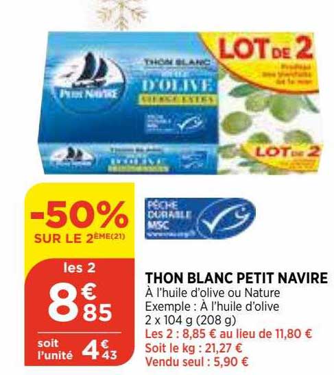 Thon Blanc Petit Navire