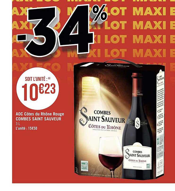 aoc côtes du rhône rouge combes saint saveur