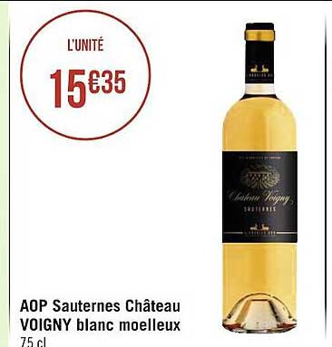 aop sauternes château voigny blanc moelleux