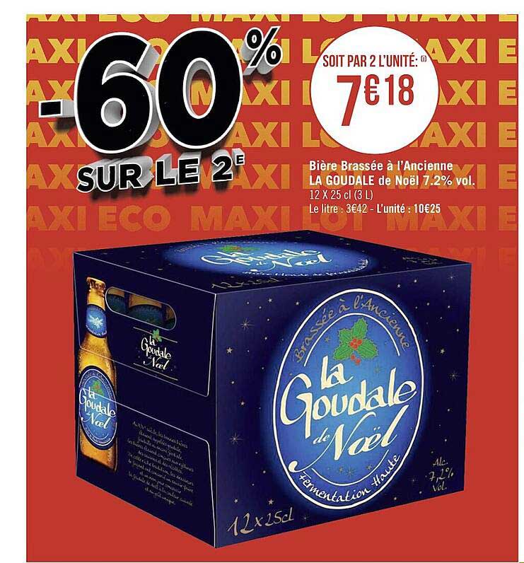 bière brassée à l'ancienne la goudale de noël 7.2% vol.