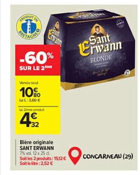 bière originale sant erwann
