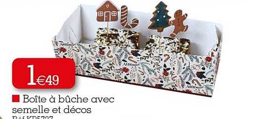 boîte à bûche avec semelle et décos